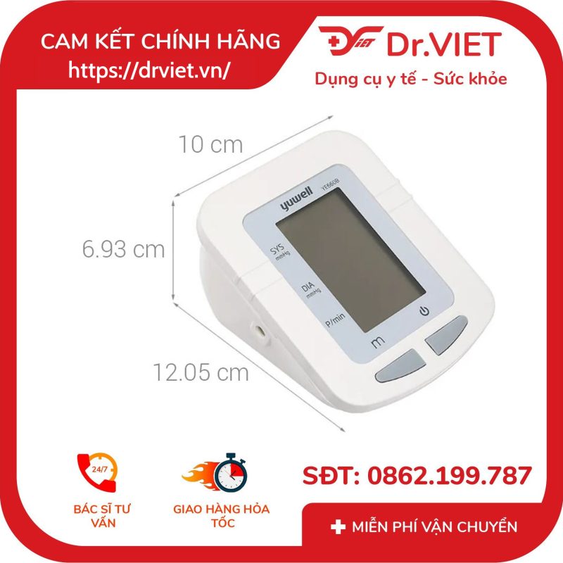 Máy đo huyết áp bắp tay Yuwell YE660B 14 Máy đo huyết áp bắp tay Yuwell YE660B