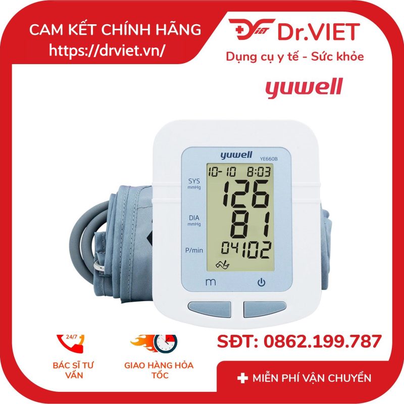 Máy đo huyết áp bắp tay Yuwell YE660B 13 Máy đo huyết áp bắp tay Yuwell YE660B