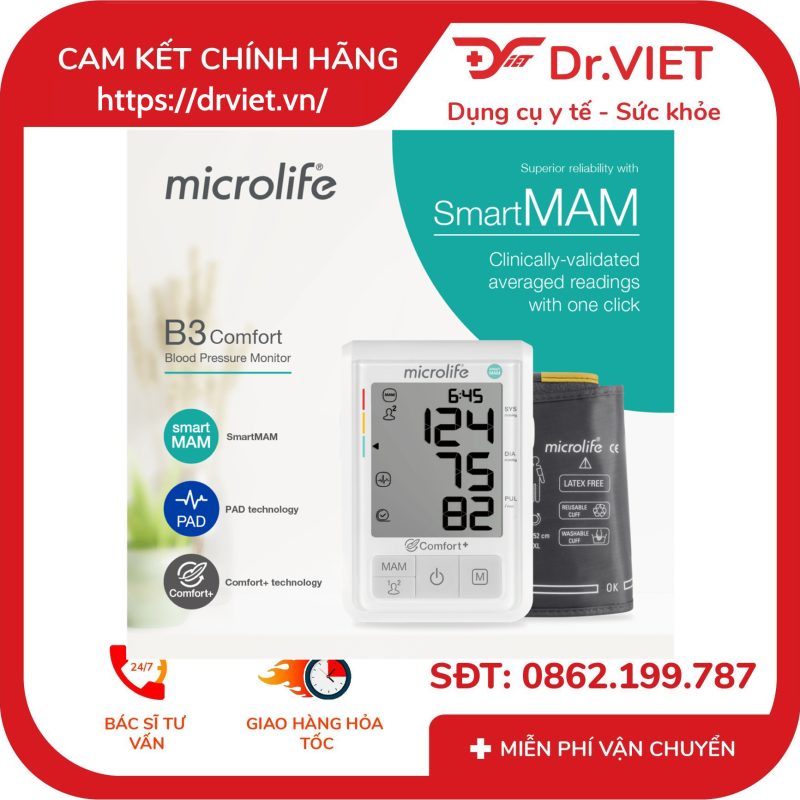 Máy đo huyết áp bắp tay Microlife B3 comfort