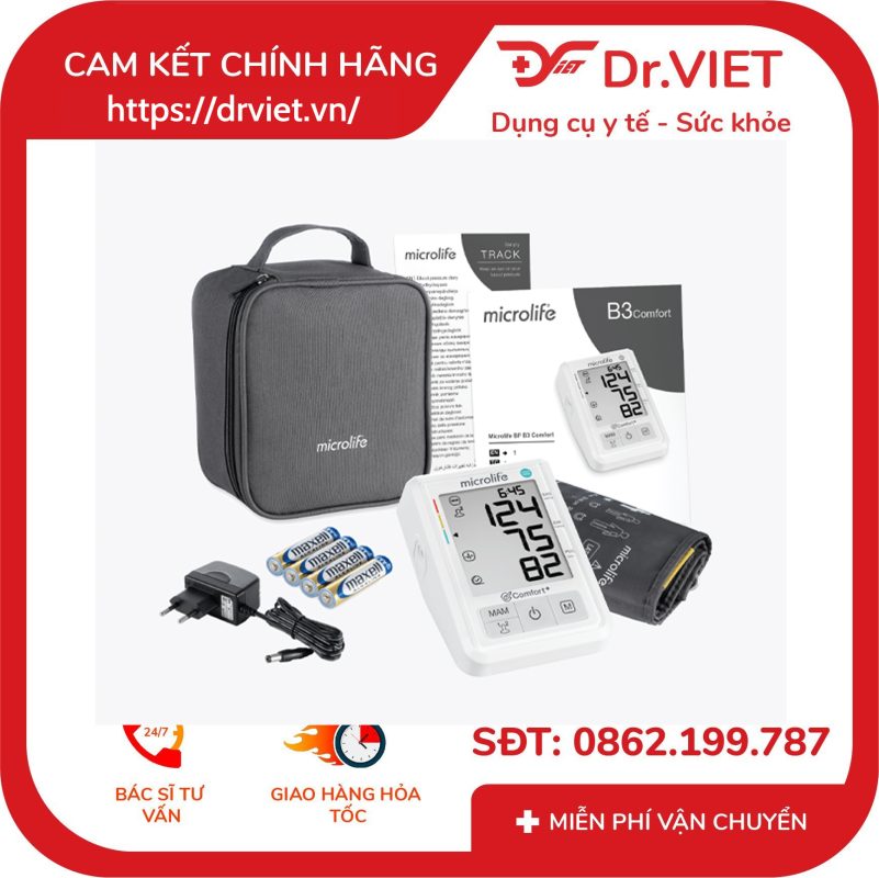 Máy đo huyết áp bắp tay Microlife B3 Comfort 16 Máy đo huyết áp bắp tay Microlife B3 Comfort