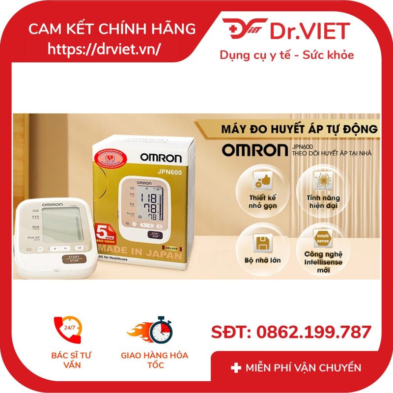 Máy đo huyết áp bắp tay tự động Omron JPN600 17 Máy đo huyết áp bắp tay tự động Omron JPN600