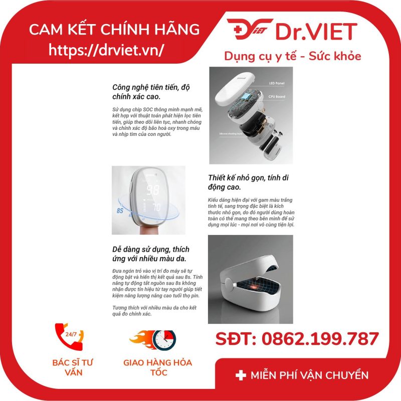 Máy đo nồng độ Oxy trong máu Yuwell YX102 và đo nhịp tim 13 Máy đo nồng độ Oxy trong máu Yuwell YX102 và đo nhịp tim