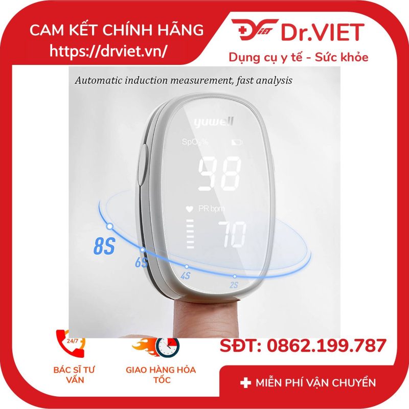 Alternative view of Máy đo nồng độ Oxy trong máu Yuwell YX102 và đo nhịp tim