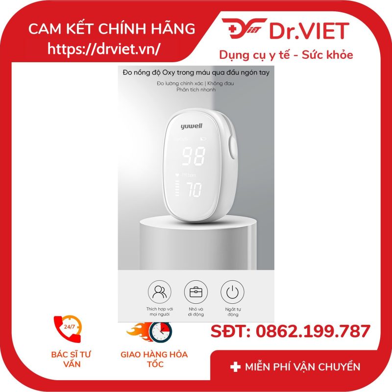 Máy đo nồng độ Oxy trong máu Yuwell YX102 và đo nhịp tim 17 Máy đo nồng độ Oxy trong máu Yuwell YX102 và đo nhịp tim