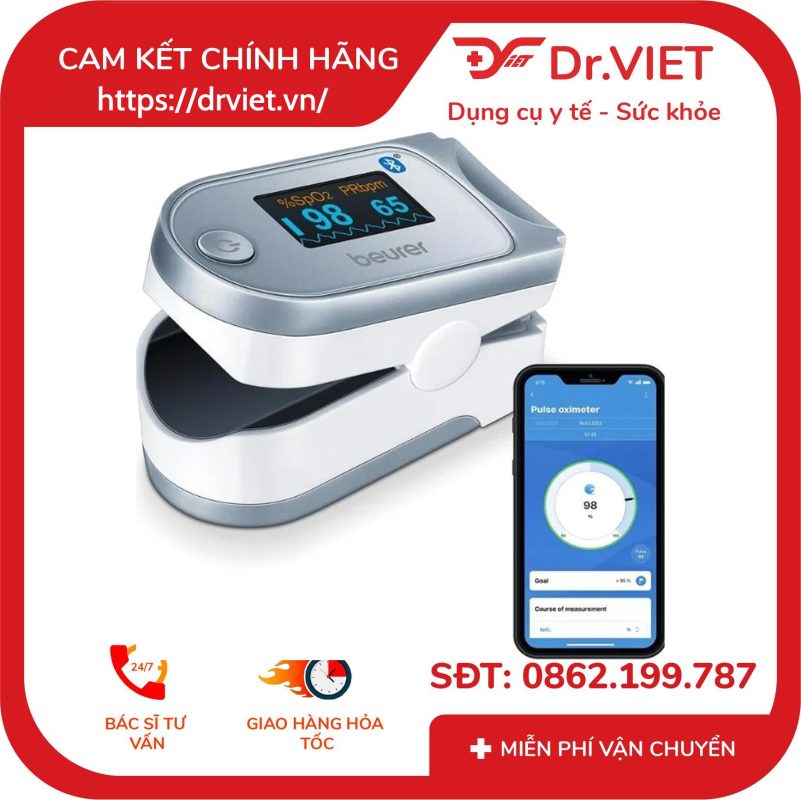 Máy đo nồng độ Oxy trong máu SPO2 và nhịp tim Beurer PO60 14 Máy đo nồng độ Oxy trong máu SPO2 và nhịp tim Beurer PO60
