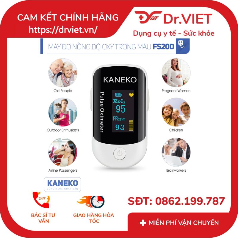 Máy đo nồng độ oxy trong máu và nhịp tim Kaneko SPO2 FS20D 11 Máy đo nồng độ oxy trong máu và nhịp tim Kaneko SPO2 FS20D