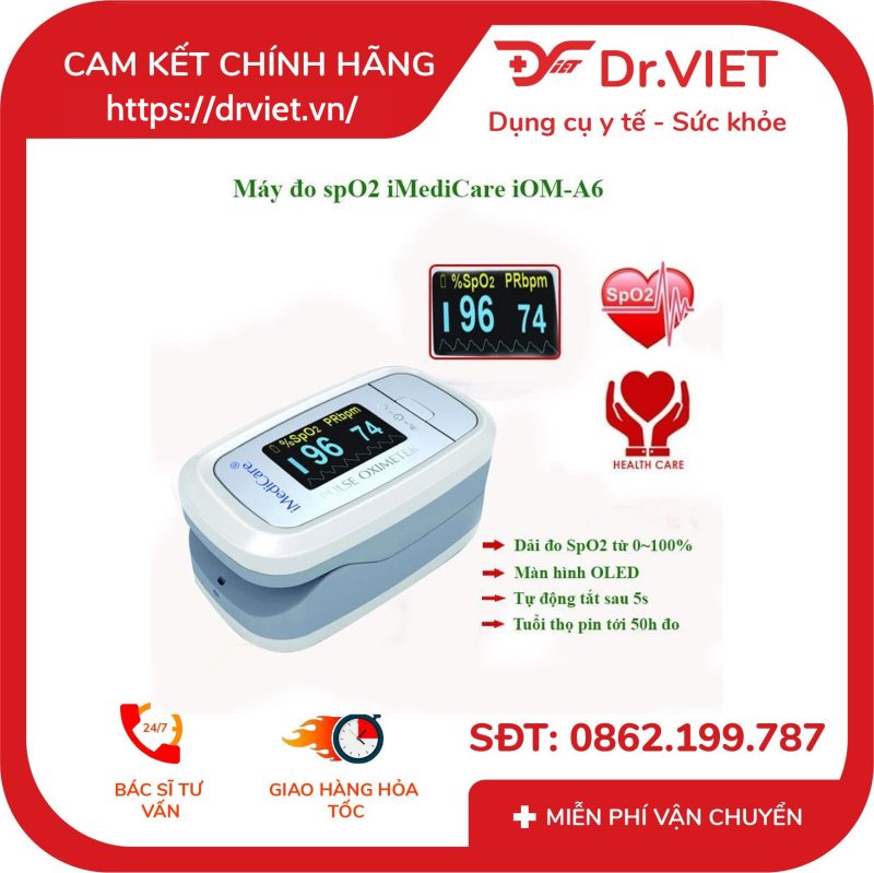 Máy đo nồng độ oxy trong máu SpO2 iMediCare iOM-A6