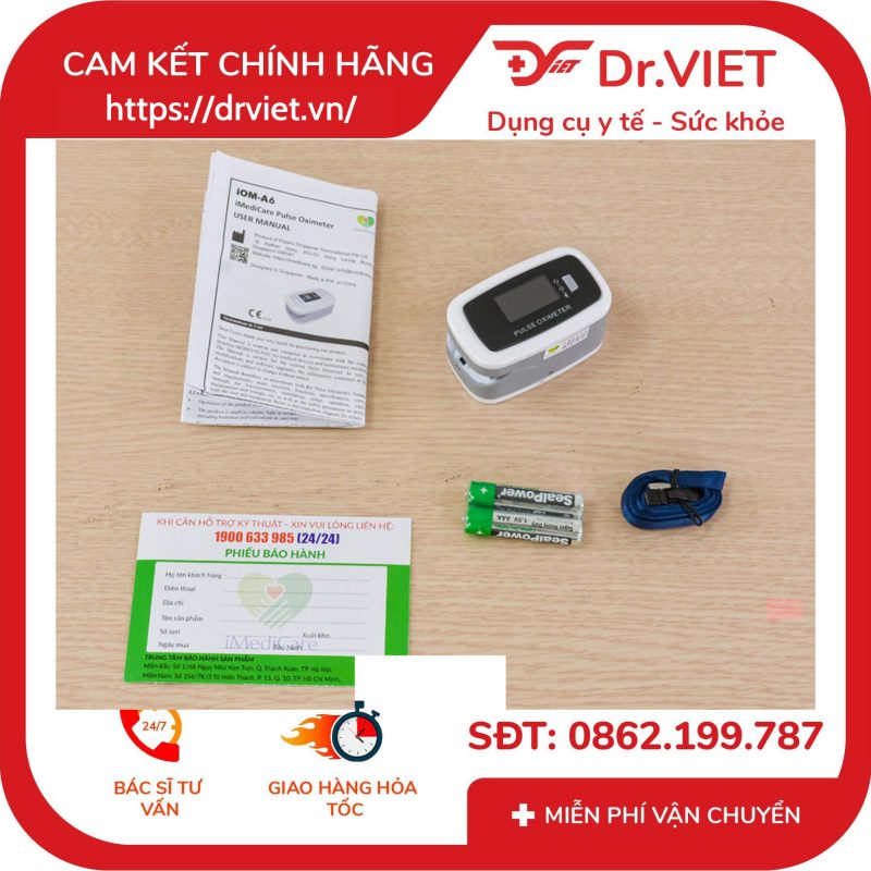 Máy đo nồng độ oxy trong máu SpO2 iMediCare iOM-A6 13 Máy đo nồng độ oxy trong máu SpO2 iMediCare iOM-A6