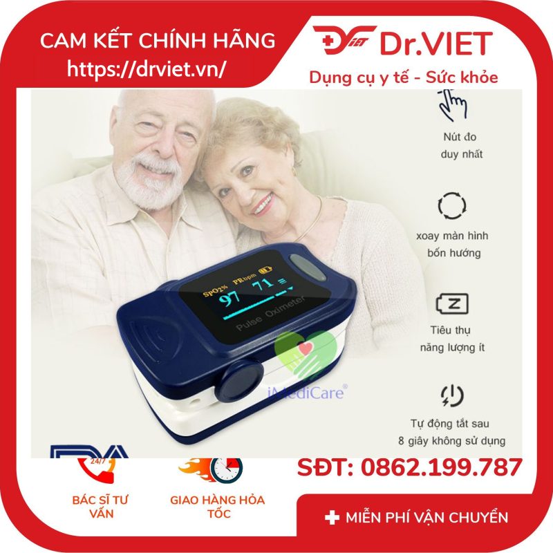 Alternative view of Máy đo nồng độ oxy trong máu SpO2 iMediCare iOM-A6