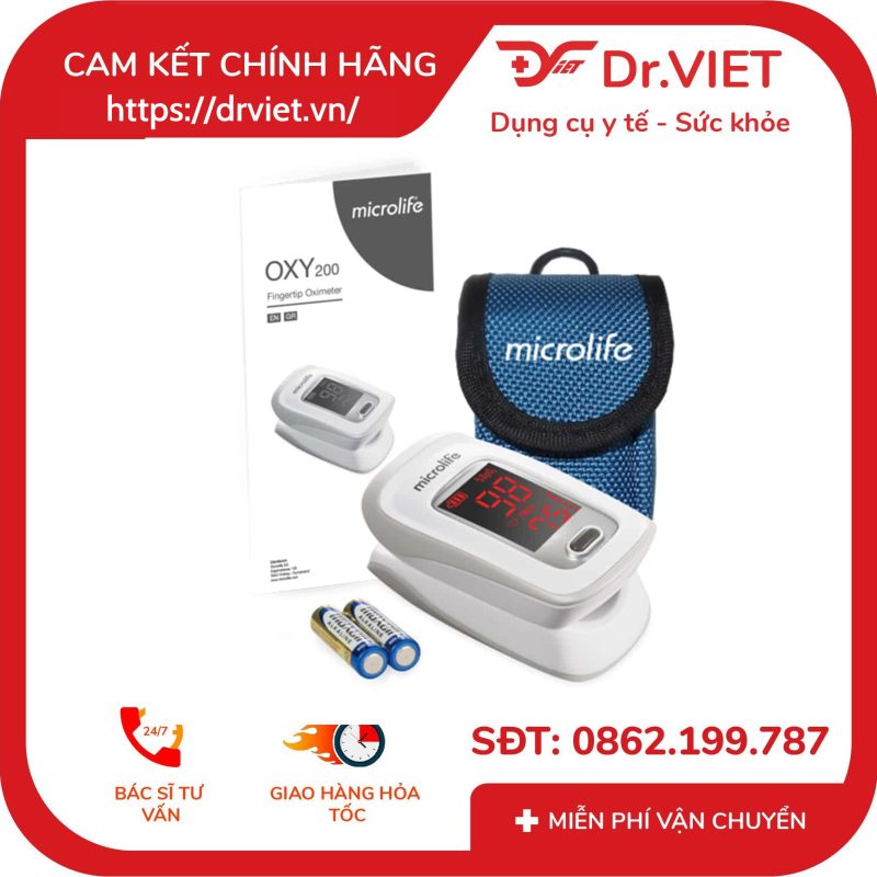 Máy đo nồng độ oxy trong máu Microlife Oxy 200 13 Máy đo nồng độ oxy trong máu Microlife Oxy 200