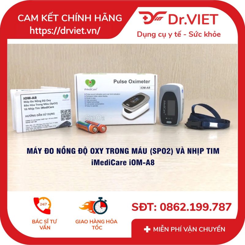 Máy đo nồng độ oxy trong máu SpO2 iMediCare iOM-A8