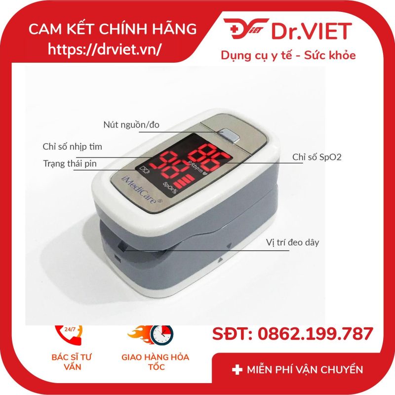 Máy đo nồng độ oxy trong máu SpO2 iMediCare iOM-A8