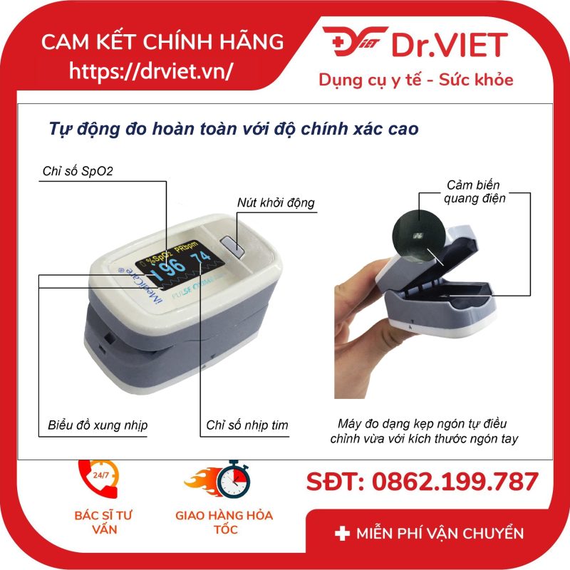 Alternative view of Máy đo nồng độ oxy trong máu SpO2 iMediCare iOM-A8