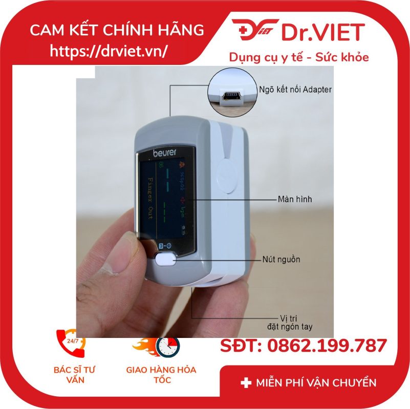 Máy đo nồng độ oxy và nhịp tim Beurer PO80 16 Máy đo nồng độ oxy và nhịp tim Beurer PO80