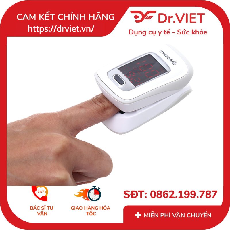Máy đo nồng độ oxy SpO2 và nhịp tim Microlife OXY200