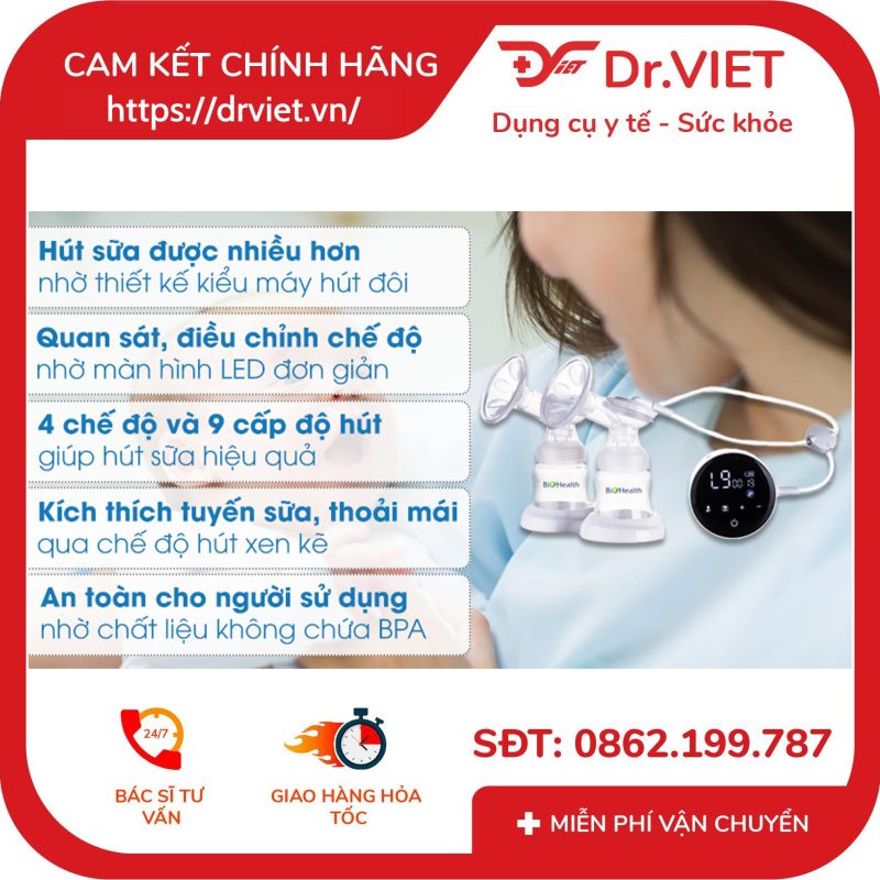 Máy hút sữa điện đôi Biohealth IE Basic