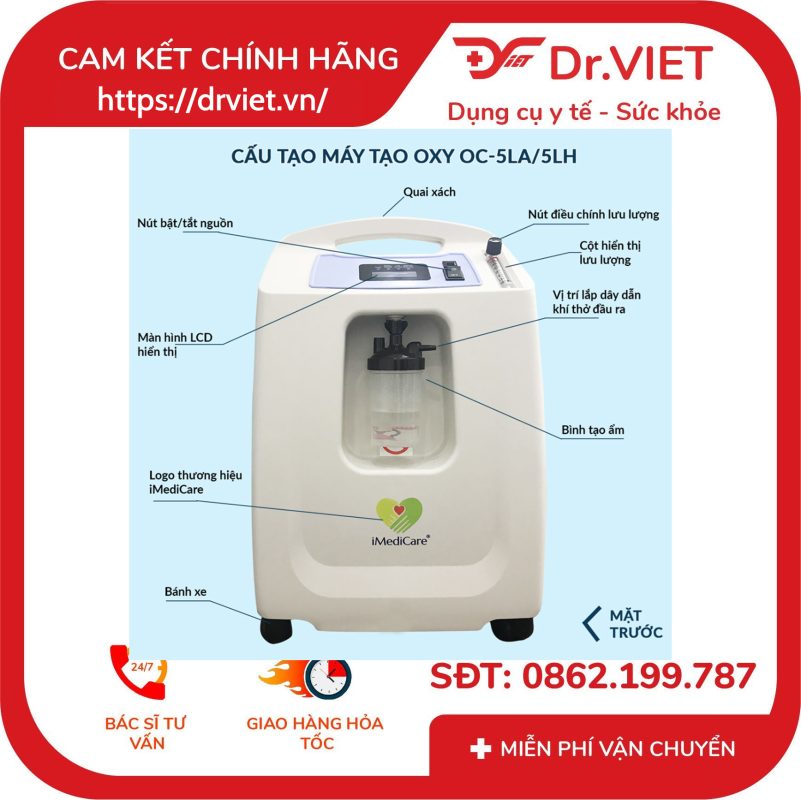 Máy tạo oxy 5 lít IMediCare OC-5LA 12 Máy tạo oxy 5 lít IMediCare OC-5LA