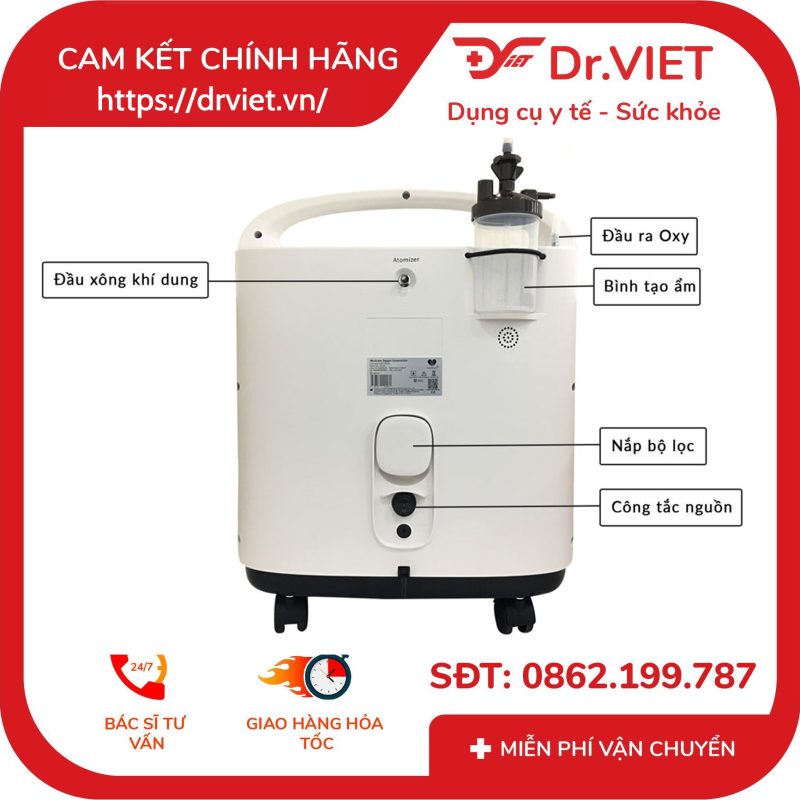 Alternative view of Máy tạo oxy iMediCare iOC-5LS 5 Lít