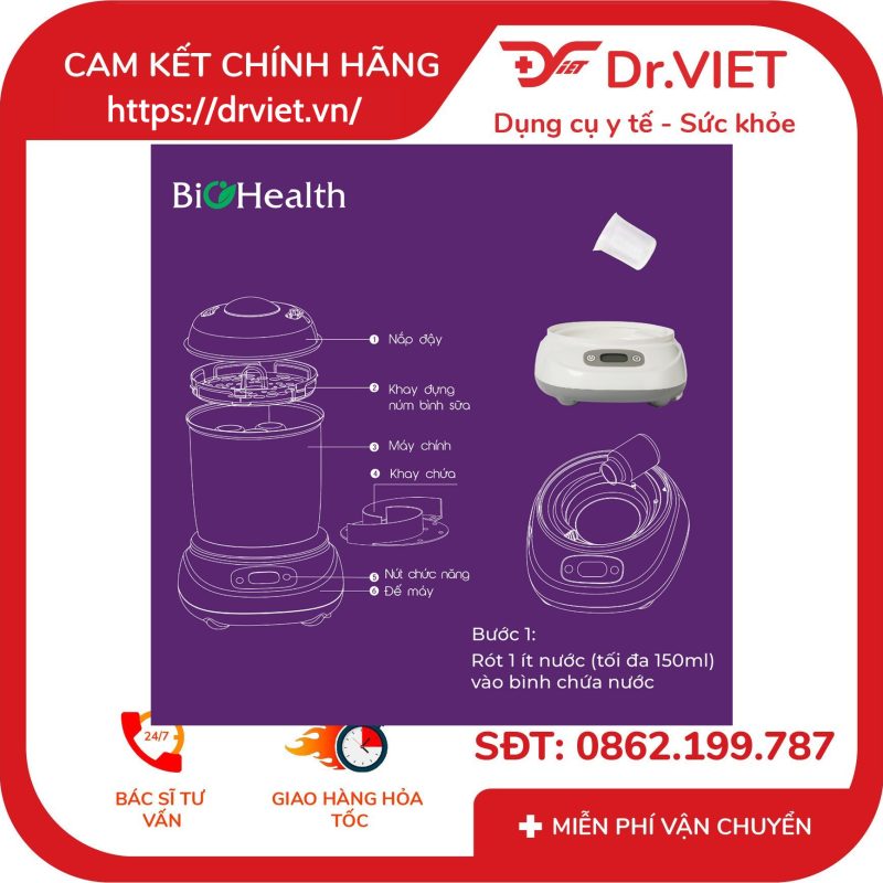 Máy tiệt trùng và sấy khô BIOHEALTH BH8910 13 Máy tiệt trùng và sấy khô BIOHEALTH BH8910