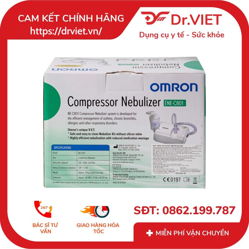 Máy xông mũi họng Omron NE-C801