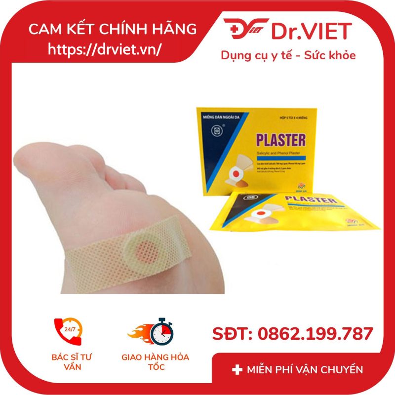 Miếng dán ngoài da Plaster trị mụn cóc 12 Miếng dán ngoài da Plaster trị mụn cóc