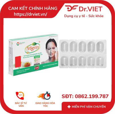 Migrin hỗ trợ giảm hội chứng đau nửa đầu hộp 20 viên