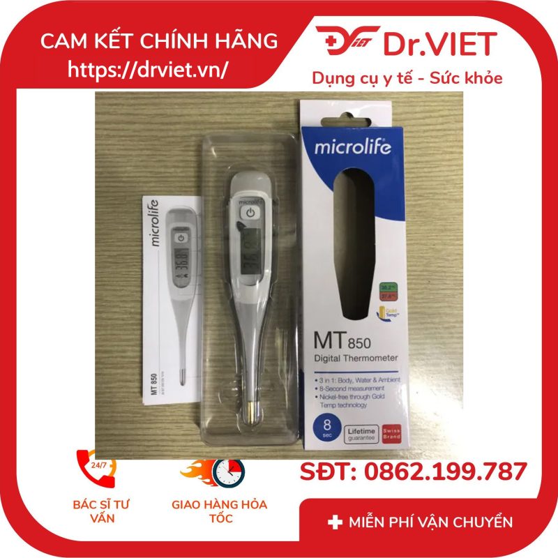 Nhiệt kế điện tử dạng bút Microlife MT850 10 Nhiệt kế điện tử dạng bút Microlife MT850