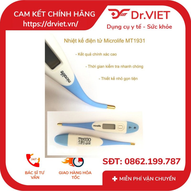 Nhiệt kế điện tử Microlife MT1931 10 Nhiệt kế điện tử Microlife MT1931