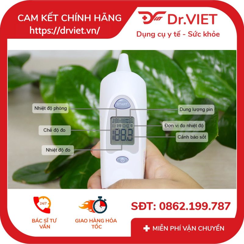 Nhiệt kế điện tử đo tai Beurer FT58 10 Nhiệt kế điện tử đo tai Beurer FT58