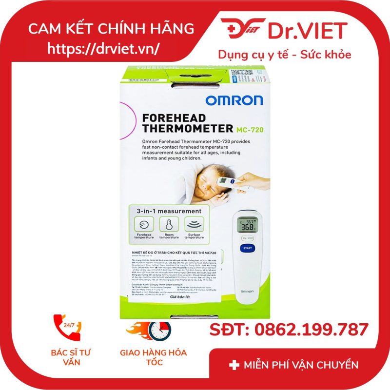 Nhiệt kế đo trán Omron Forehead Thermometer MC-720 15 Nhiệt kế đo trán Omron Forehead Thermometer MC-720
