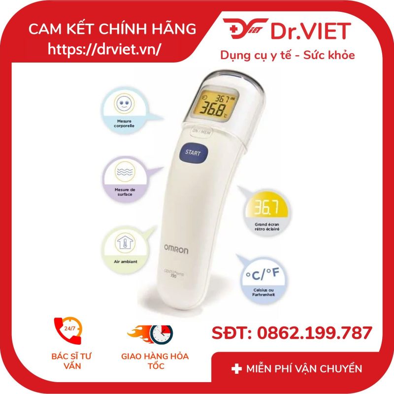 Alternative view of Nhiệt kế đo trán Omron Forehead Thermometer MC-720