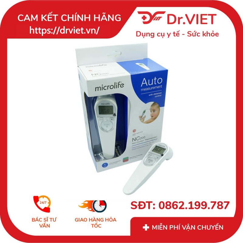 Nhiệt kế hồng ngoại đo trán Microlife NC200 14 Nhiệt kế hồng ngoại đo trán Microlife NC200