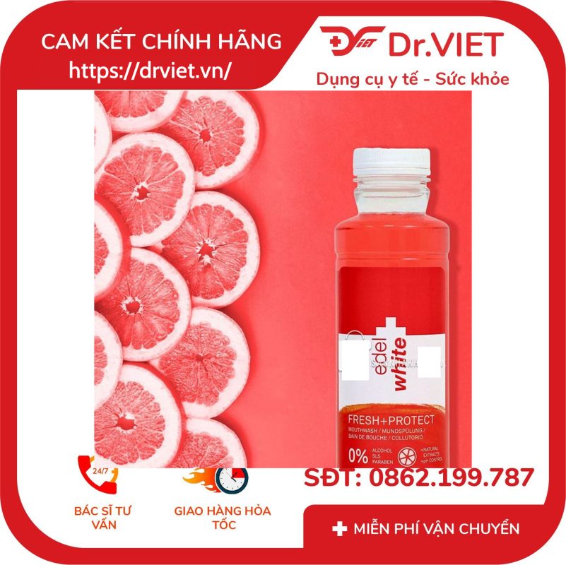Nước súc miệng chăm sóc toàn diện Fresh+ Protect EdelWhite