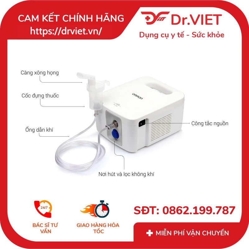 Phụ kiện dây ống dẫn khí máy xông khí dung Omron NE-C900 11 Phụ kiện dây ống dẫn khí máy xông khí dung Omron NE-C900
