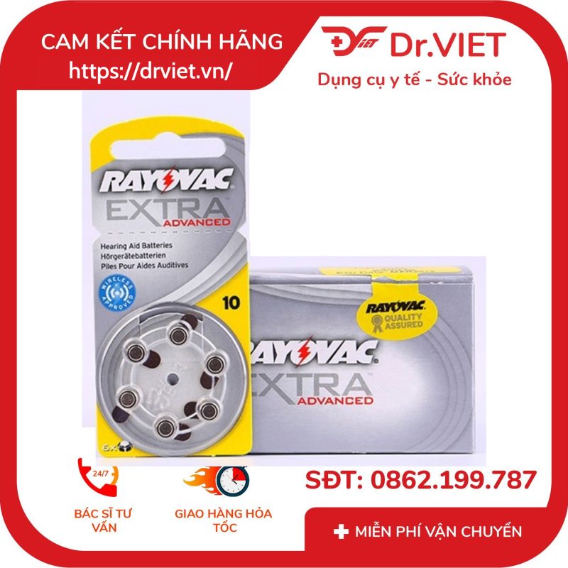 Pin máy trợ thính Rayovac A10 Extra Advanced