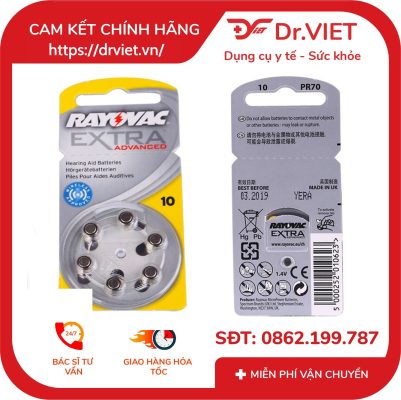 Pin máy trợ thính Rayovac A10 Extra Advanced