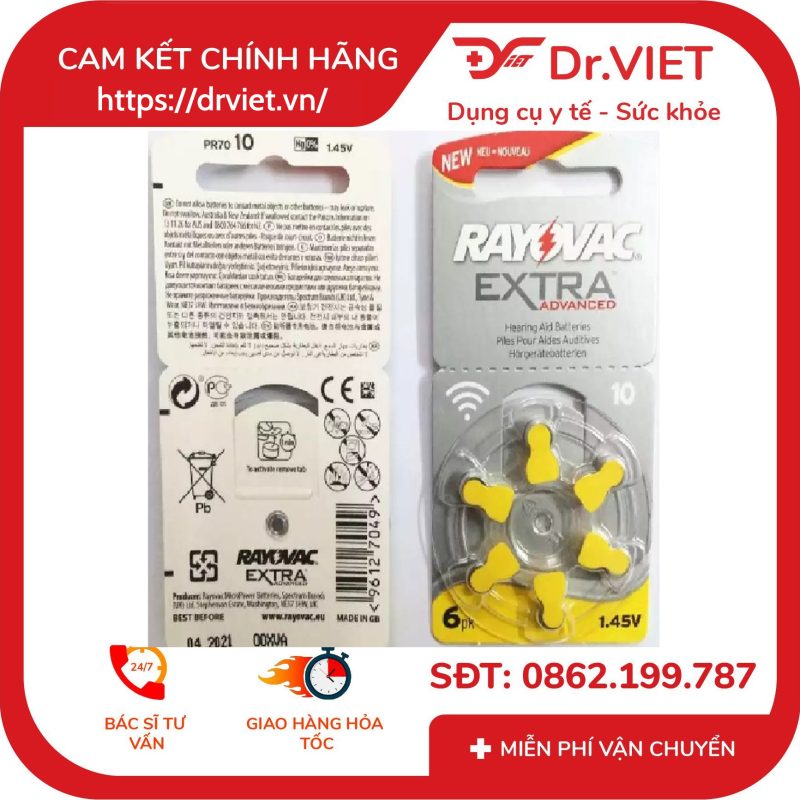 Pin máy trợ thính Rayovac A10 Extra Advanced
