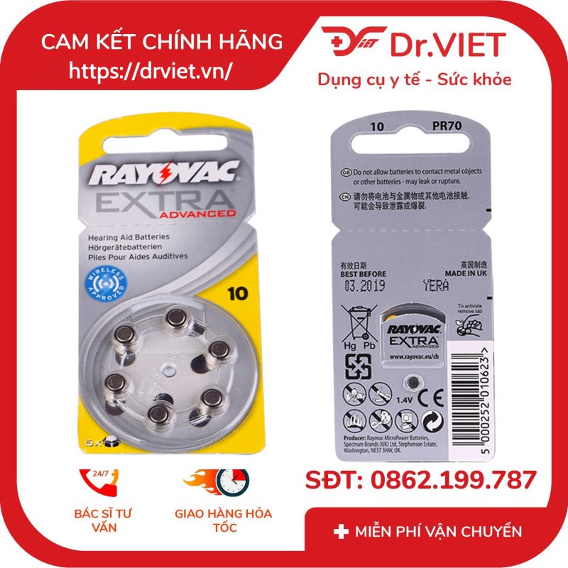 Pin lẻ A10 dùng cho máy trợ thính Biohealth JH-907