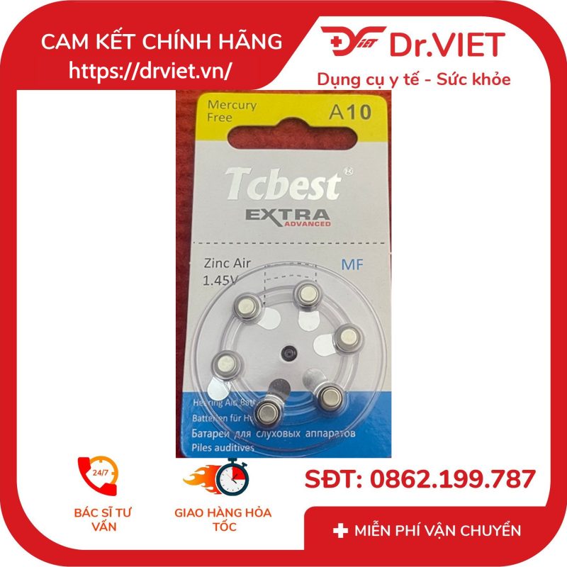 Pin lẻ A10 dùng cho máy trợ thính Biohealth JH-907