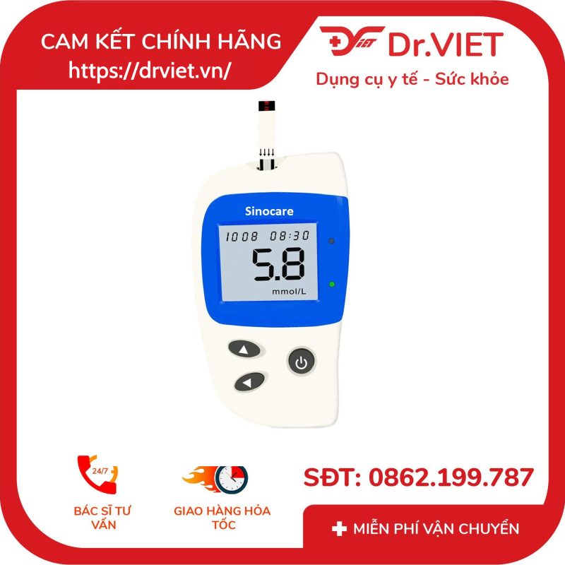 Alternative view of Que Thử Đường Huyết Safe Accu 2 Sinocare 50 Que Thử và 50 Kim Chích Máu