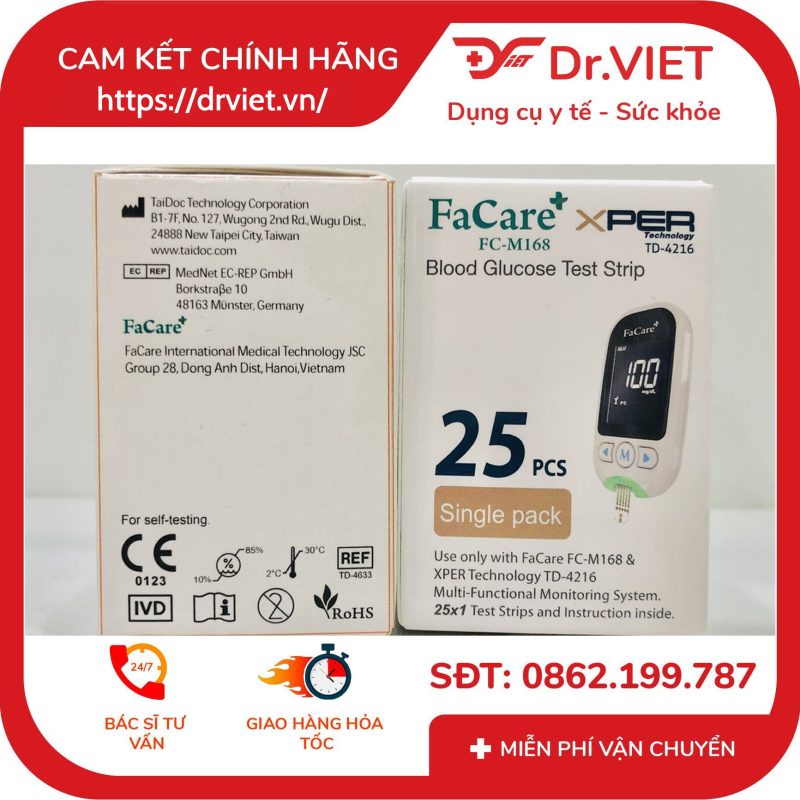 Que thử đường huyết FaCare TD-4277 và FC-G168 13 Que thử đường huyết FaCare TD-4277 và FC-G168