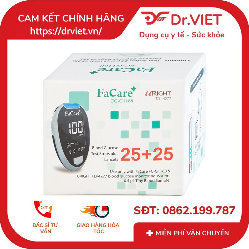 Que thử đường huyết FaCare TD-4277 và FC-G168 12 Que thử đường huyết FaCare TD-4277 và FC-G168
