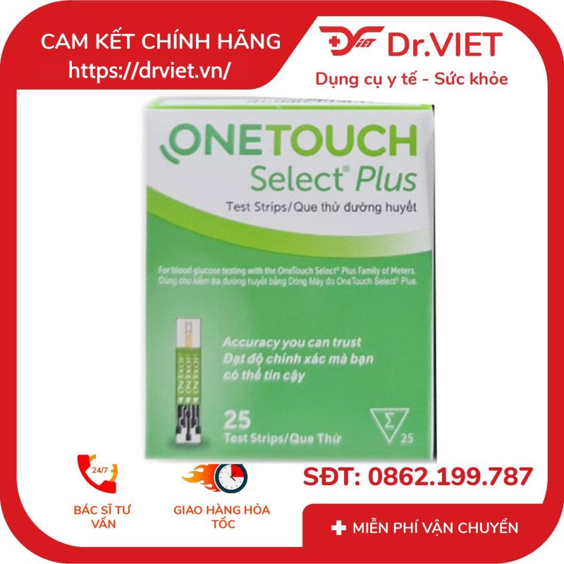 Máy Đo Đường Huyết One Touch Select Plus và Que thử đường huyết 16 Máy Đo Đường Huyết One Touch Select Plus và Que thử đường huyết