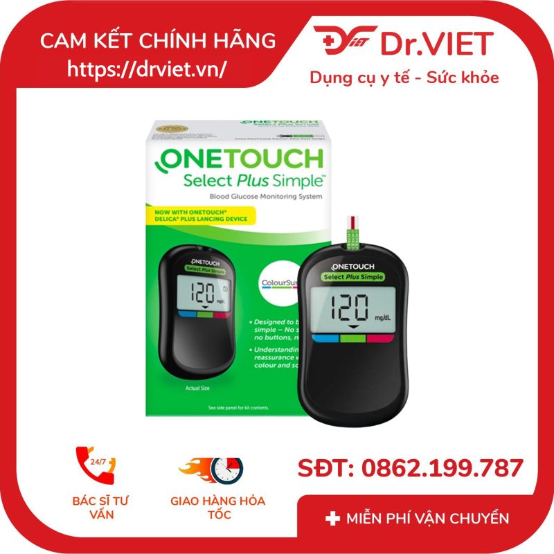 Máy Đo Đường Huyết One Touch Select Plus và Que thử đường huyết 15 Máy Đo Đường Huyết One Touch Select Plus và Que thử đường huyết
