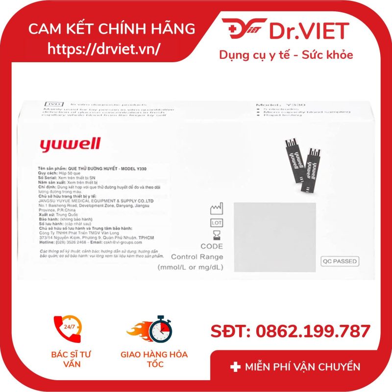 Que thử đường huyết Yuwell Y330 14 Que thử đường huyết Yuwell Y330
