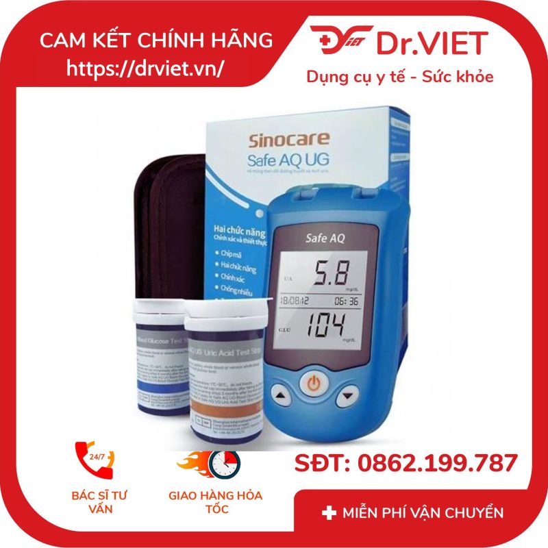 Que thử đường huyết máy Safe AQ UG 15 Que thử đường huyết máy Safe AQ UG