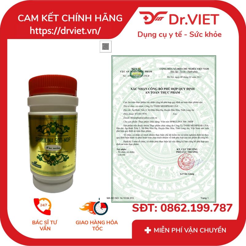 Tảo xoắn Spirulina 500 MDP