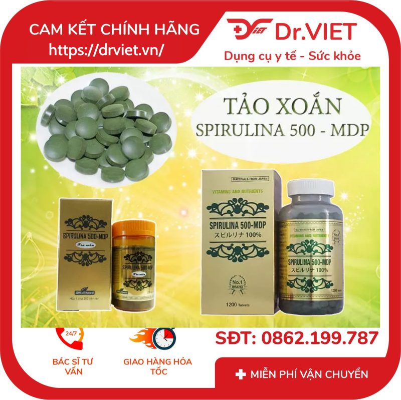 Tảo xoắn Spirulina 500 MDP