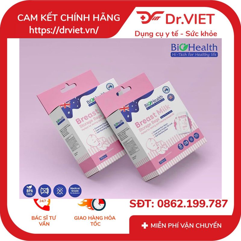 Túi trữ sữa Biohealth 250ml