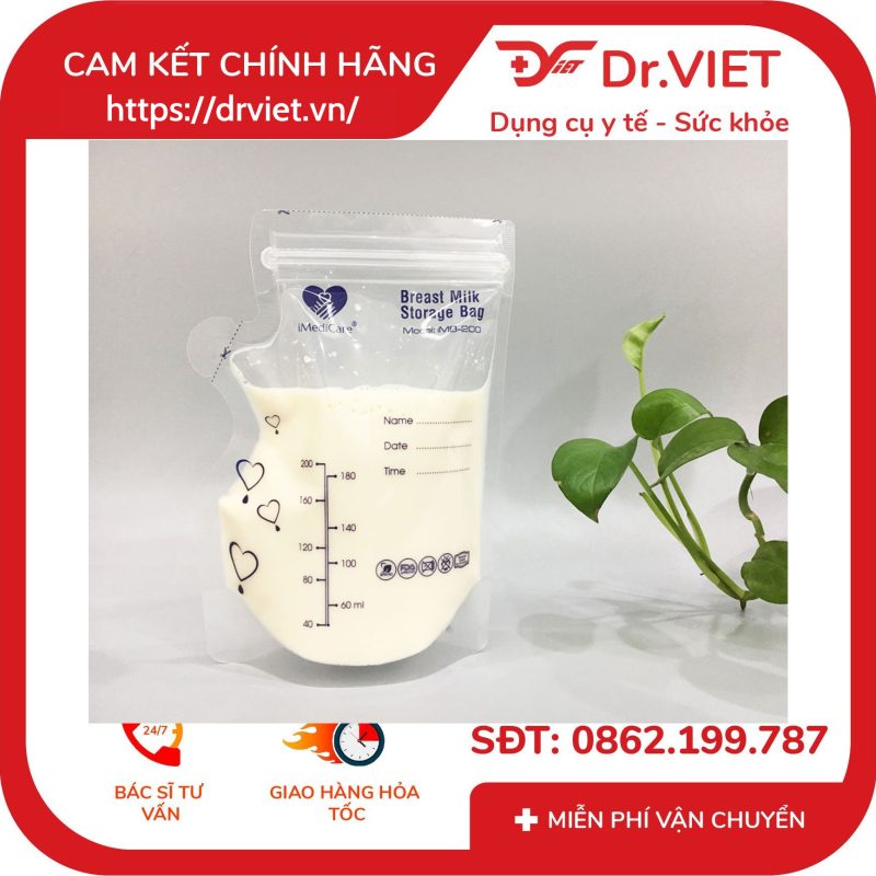 Túi trữ sữa Imedicare iMB-200 10 Túi trữ sữa Imedicare iMB-200